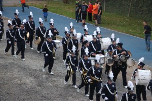 Raider Marching Band during Football Game, Sports Stadium, Tamaqua, 9-19-2014 (284)