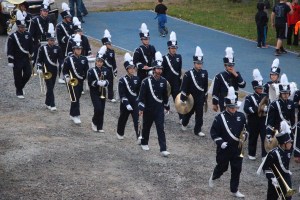 Raider Marching Band during Football Game, Sports Stadium, Tamaqua, 9-19-2014 (285)