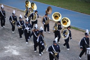 Raider Marching Band during Football Game, Sports Stadium, Tamaqua, 9-19-2014 (294)