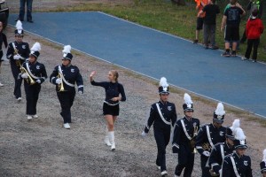 Raider Marching Band during Football Game, Sports Stadium, Tamaqua, 9-19-2014 (298)