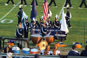Raider Marching Band during Football Game, Sports Stadium, Tamaqua, 9-19-2014 (30)