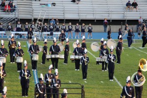 Raider Marching Band during Football Game, Sports Stadium, Tamaqua, 9-19-2014 (36)