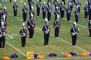 Raider Marching Band during Football Game, Sports Stadium, Tamaqua, 9-19-2014 (40)
