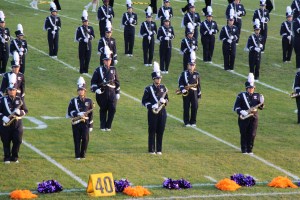 Raider Marching Band during Football Game, Sports Stadium, Tamaqua, 9-19-2014 (41)