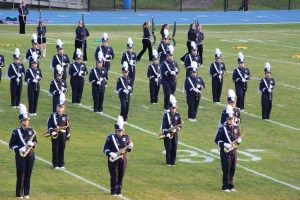 Raider Marching Band during Football Game, Sports Stadium, Tamaqua, 9-19-2014 (43)