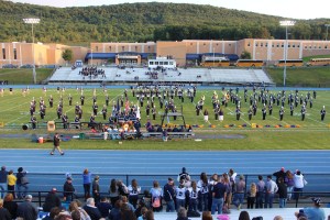 Raider Marching Band during Football Game, Sports Stadium, Tamaqua, 9-19-2014 (45)