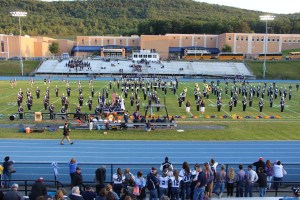 Raider Marching Band during Football Game, Sports Stadium, Tamaqua, 9-19-2014 (46)