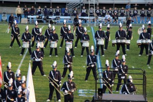Raider Marching Band during Football Game, Sports Stadium, Tamaqua, 9-19-2014 (49)