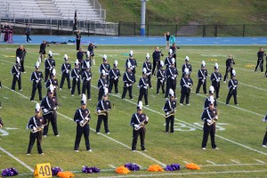 Raider Marching Band during Football Game, Sports Stadium, Tamaqua, 9-19-2014 (52)