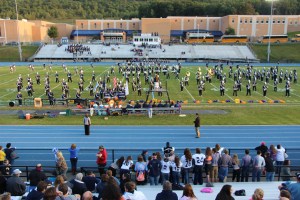 Raider Marching Band during Football Game, Sports Stadium, Tamaqua, 9-19-2014 (54)
