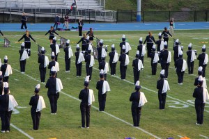 Raider Marching Band during Football Game, Sports Stadium, Tamaqua, 9-19-2014 (55)