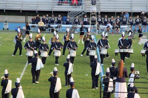 Raider Marching Band during Football Game, Sports Stadium, Tamaqua, 9-19-2014 (57)