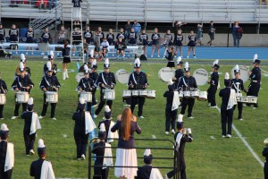 Raider Marching Band during Football Game, Sports Stadium, Tamaqua, 9-19-2014 (58)