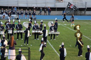 Raider Marching Band during Football Game, Sports Stadium, Tamaqua, 9-19-2014 (59)