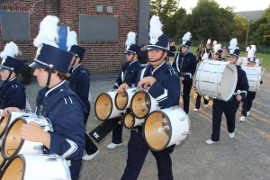 Raider Marching Band during Football Game, Sports Stadium, Tamaqua, 9-19-2014 (6)
