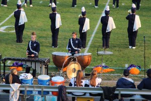 Raider Marching Band during Football Game, Sports Stadium, Tamaqua, 9-19-2014 (61)