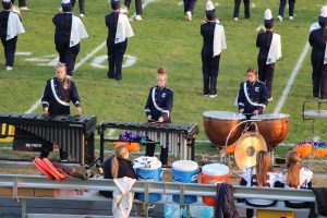 Raider Marching Band during Football Game, Sports Stadium, Tamaqua, 9-19-2014 (62)