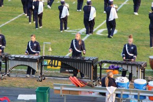 Raider Marching Band during Football Game, Sports Stadium, Tamaqua, 9-19-2014 (63)