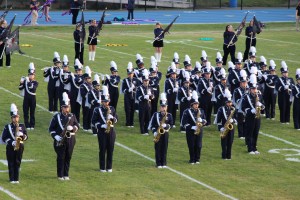 Raider Marching Band during Football Game, Sports Stadium, Tamaqua, 9-19-2014 (68)