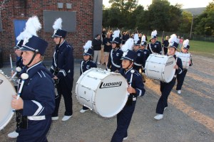 Raider Marching Band during Football Game, Sports Stadium, Tamaqua, 9-19-2014 (7)