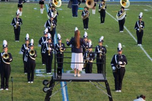 Raider Marching Band during Football Game, Sports Stadium, Tamaqua, 9-19-2014 (71)