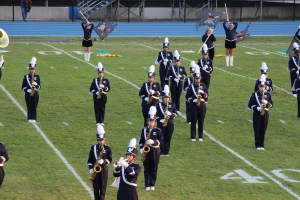 Raider Marching Band during Football Game, Sports Stadium, Tamaqua, 9-19-2014 (74)