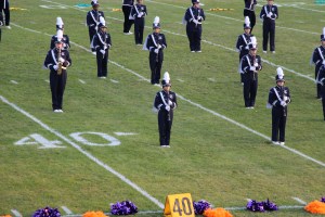 Raider Marching Band during Football Game, Sports Stadium, Tamaqua, 9-19-2014 (79)