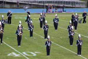Raider Marching Band during Football Game, Sports Stadium, Tamaqua, 9-19-2014 (80)