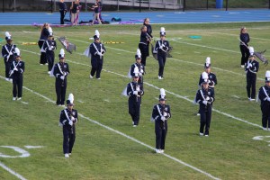 Raider Marching Band during Football Game, Sports Stadium, Tamaqua, 9-19-2014 (82)