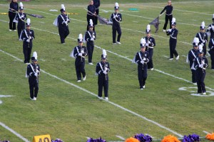 Raider Marching Band during Football Game, Sports Stadium, Tamaqua, 9-19-2014 (83)