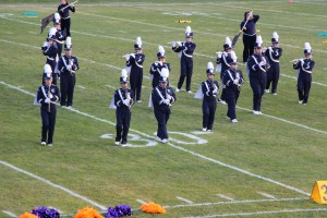 Raider Marching Band during Football Game, Sports Stadium, Tamaqua, 9-19-2014 (85)