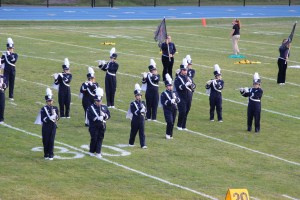 Raider Marching Band during Football Game, Sports Stadium, Tamaqua, 9-19-2014 (86)