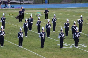 Raider Marching Band during Football Game, Sports Stadium, Tamaqua, 9-19-2014 (87)
