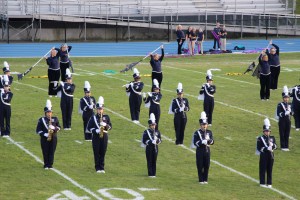 Raider Marching Band during Football Game, Sports Stadium, Tamaqua, 9-19-2014 (88)