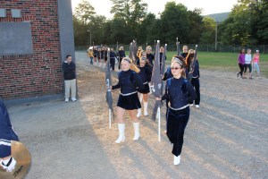 Raider Marching Band during Football Game, Sports Stadium, Tamaqua, 9-19-2014 (9)