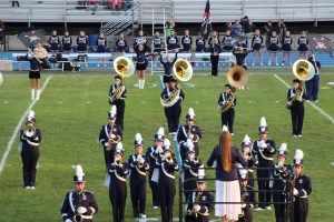 Raider Marching Band during Football Game, Sports Stadium, Tamaqua, 9-19-2014 (92)