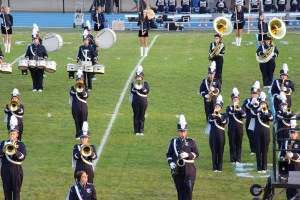 Raider Marching Band during Football Game, Sports Stadium, Tamaqua, 9-19-2014 (94)