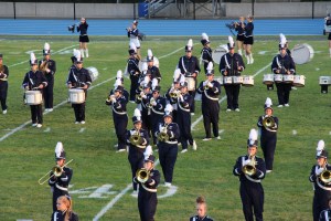 Raider Marching Band during Football Game, Sports Stadium, Tamaqua, 9-19-2014 (95)