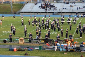 Raider Marching Band during Football Game, Sports Stadium, Tamaqua, 9-19-2014 (96)