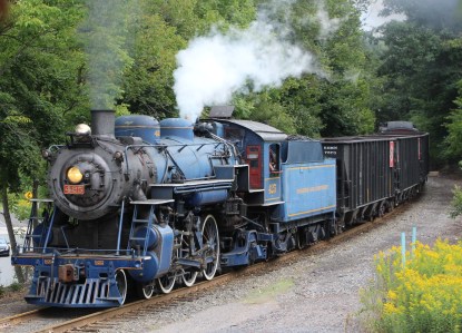 Reading and Northern Baldwin 425 Steam Train Travels Through Barnesville, 9-1-2014 (15)