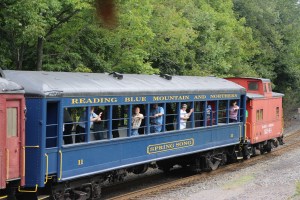 Reading and Northern Baldwin 425 Steam Train Travels Through Barnesville, 9-1-2014 (33)