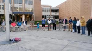 See You At The Pole, Prayer, Flag Pole in front of Tamaqua Senior High School, Tamaqua, 9-24-2014 (4)