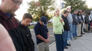 See You At The Pole, Prayer, Flag Pole in front of Tamaqua Senior High School, Tamaqua, 9-24-2014 (5)