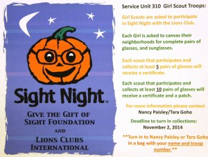 Sight Night 2014, Tamaqua and Panther Valley Girl Scouts (1)