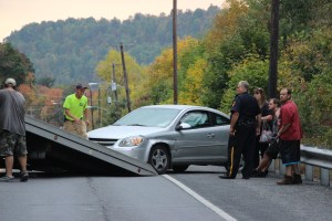 Single Vehicle Accident, Water Street, US209, Coaldale, 9-30-2014 (10)