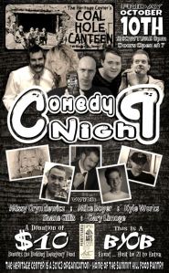 10-10-2014, Comedy Night, Heritage Center, Summit Hill