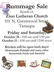 10-10-2014, Rummage Sale, Zion Evangelical Lutheran Church, Tamaqua (2)