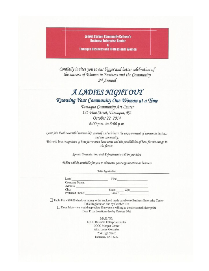 10-10-2014, Tamaqua Chamber of Commerce, Chamber Chatters7