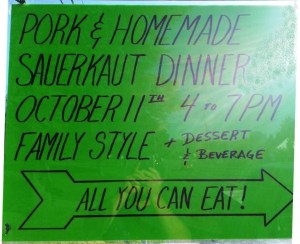 10-11-2014, Pork and Homemade Sauerkraut Dinner, New England Fire Company, Walker Township (2)