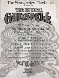 10-17-2014, Godspell, Strawberry Playhouse, Tuscarora